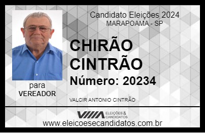 Candidato CHIRÃO CINTRÃO 2024 - MARAPOAMA - Eleições