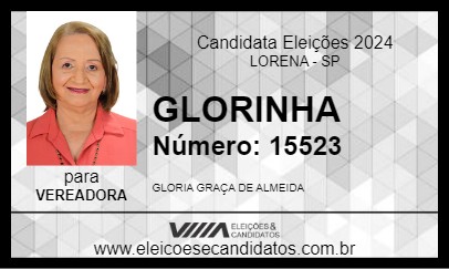 Candidato GLORINHA 2024 - LORENA - Eleições