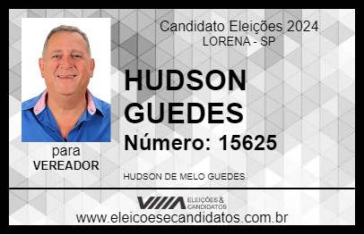 Candidato HUDSON GUEDES 2024 - LORENA - Eleições