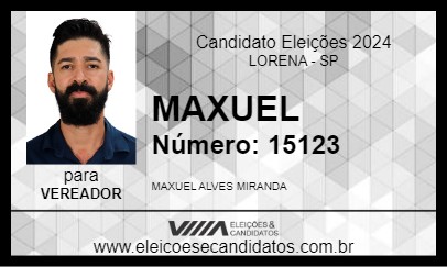 Candidato MAXUEL 2024 - LORENA - Eleições