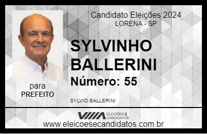 Candidato SYLVINHO BALLERINI 2024 - LORENA - Eleições