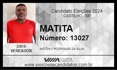 Candidato MATITA 2024 - CASTILHO - Eleições