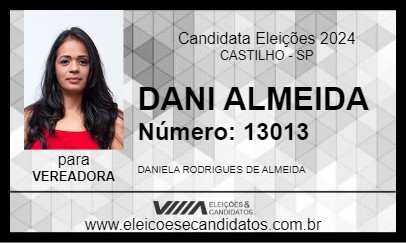 Candidato DANI ALMEIDA 2024 - CASTILHO - Eleições