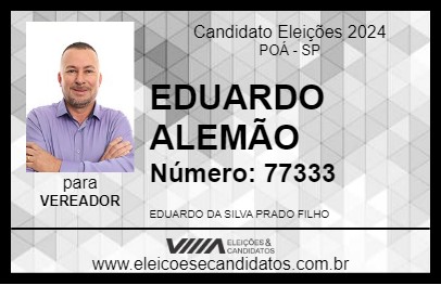 Candidato EDUARDO ALEMÃO 2024 - POÁ - Eleições