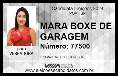 Candidato MARA BOXE DE GARAGEM 2024 - POÁ - Eleições