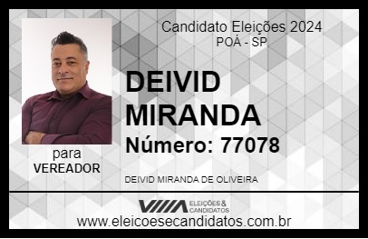 Candidato DEIVID MIRANDA 2024 - POÁ - Eleições