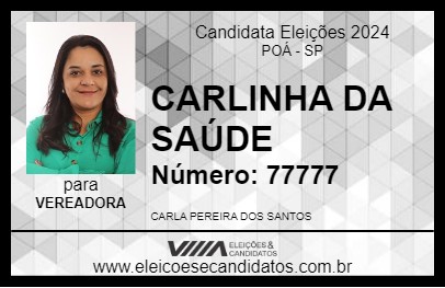 Candidato CARLA DO ZÉ CARTEIRO 2024 - POÁ - Eleições