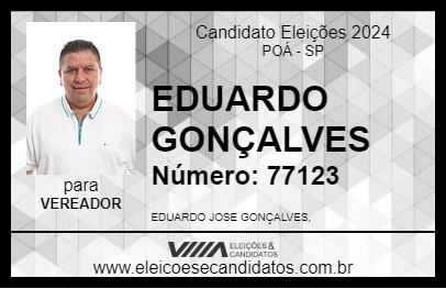 Candidato EDUARDO GONÇALVES 2024 - POÁ - Eleições