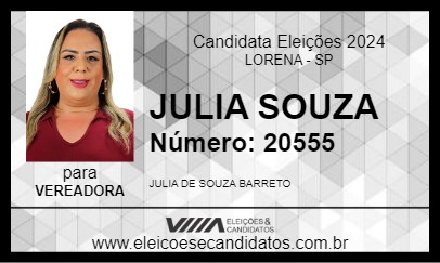 Candidato JULIA SOUZA 2024 - LORENA - Eleições