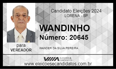 Candidato WANDINHO 2024 - LORENA - Eleições