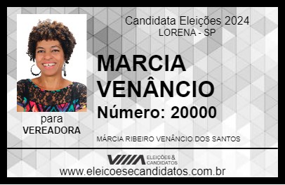 Candidato MARCIA VENÂNCIO 2024 - LORENA - Eleições