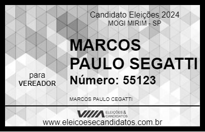 Candidato MARCOS PAULO SEGATTI 2024 - MOGI MIRIM - Eleições