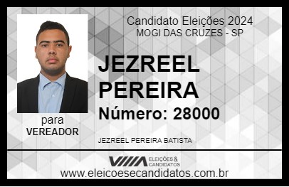 Candidato JEZREEL PEREIRA 2024 - MOGI DAS CRUZES - Eleições