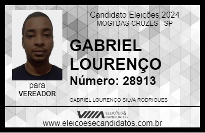 Candidato GABRIEL LOURENÇO 2024 - MOGI DAS CRUZES - Eleições