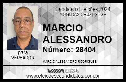 Candidato MARCIO ALESSANDRO 2024 - MOGI DAS CRUZES - Eleições