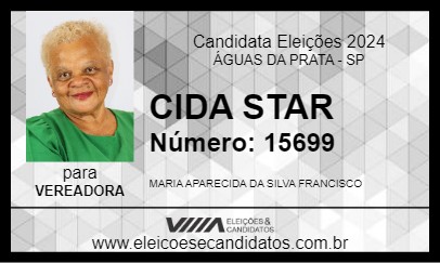 Candidato CIDA STAR 2024 - ÁGUAS DA PRATA - Eleições