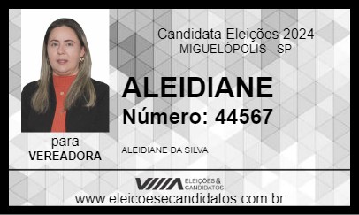 Candidato ALEIDIANE 2024 - MIGUELÓPOLIS - Eleições