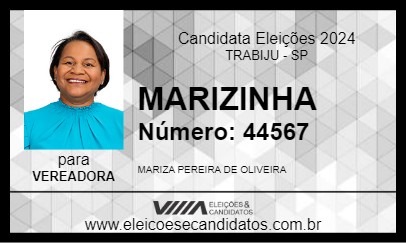 Candidato MARIZINHA 2024 - TRABIJU - Eleições