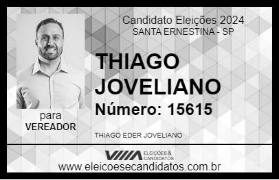 Candidato THIAGO JOVELIANO 2024 - SANTA ERNESTINA - Eleições