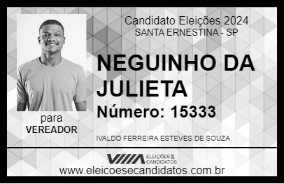 Candidato NEGUINHO DA JULIETA 2024 - SANTA ERNESTINA - Eleições