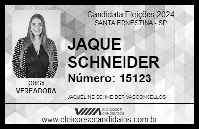 Candidato JAQUE SCHNEIDER 2024 - SANTA ERNESTINA - Eleições