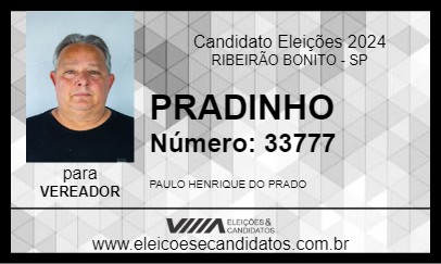 Candidato PRADINHO 2024 - RIBEIRÃO BONITO - Eleições