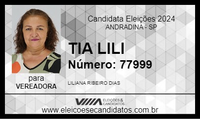 Candidato TIA LILI 2024 - ANDRADINA - Eleições