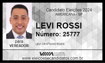 Candidato LEVI ROSSI 2024 - AMERICANA - Eleições