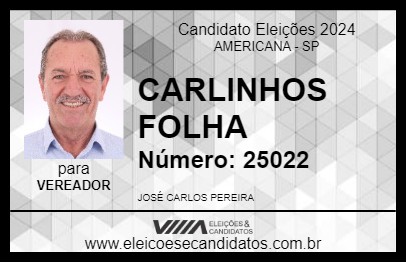 Candidato CARLINHOS FOLHA 2024 - AMERICANA - Eleições