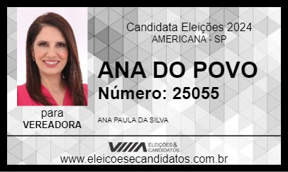 Candidato ANA DO POVO 2024 - AMERICANA - Eleições