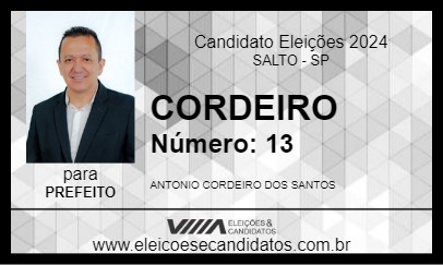 Candidato CORDEIRO 2024 - SALTO - Eleições