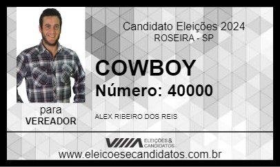 Candidato COWBOY 2024 - ROSEIRA - Eleições