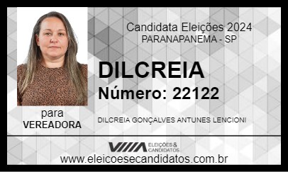 Candidato DILCREIA 2024 - PARANAPANEMA - Eleições