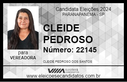 Candidato CLEIDE PEDROSO 2024 - PARANAPANEMA - Eleições