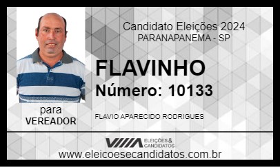 Candidato FLAVINHO 2024 - PARANAPANEMA - Eleições