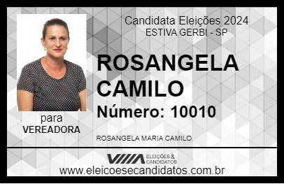 Candidato ROSANGELA CAMILO 2024 - ESTIVA GERBI - Eleições