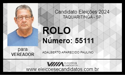 Candidato ROLO 2024 - TAQUARITINGA - Eleições