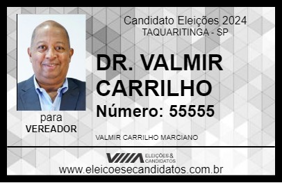 Candidato DR. VALMIR CARRILHO 2024 - TAQUARITINGA - Eleições