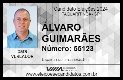 Candidato ÁLVARO GUIMARÃES 2024 - TAQUARITINGA - Eleições