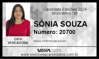 Candidato SÔNIA SOUZA 2024 - MOGI MIRIM - Eleições