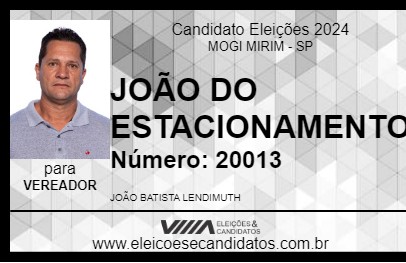 Candidato JOÃO DO ESTACIONAMENTO 2024 - MOGI MIRIM - Eleições