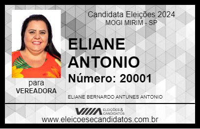 Candidato ELIANE ANTONIO 2024 - MOGI MIRIM - Eleições