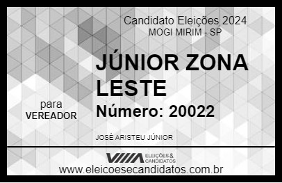 Candidato JÚNIOR ZONA LESTE 2024 - MOGI MIRIM - Eleições