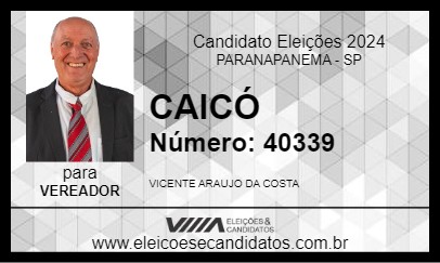 Candidato CAICÓ 2024 - PARANAPANEMA - Eleições