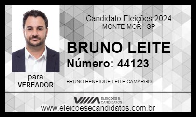 Candidato BRUNO LEITE 2024 - MONTE MOR - Eleições