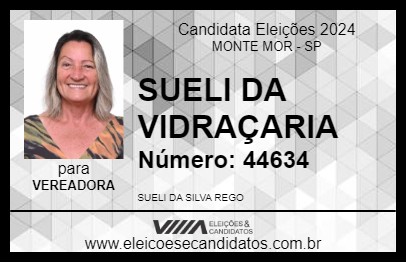 Candidato SUELI DA VIDRAÇARIA 2024 - MONTE MOR - Eleições