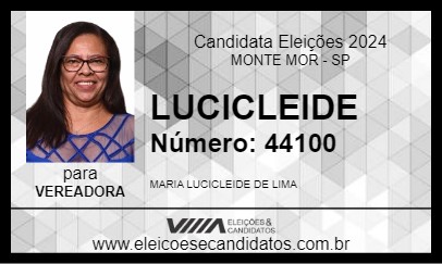 Candidato LUCICLEIDE 2024 - MONTE MOR - Eleições