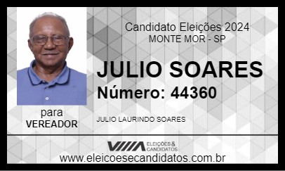 Candidato JULIO SOARES 2024 - MONTE MOR - Eleições