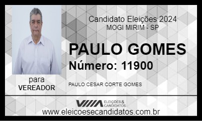 Candidato PAULO GOMES 2024 - MOGI MIRIM - Eleições