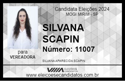 Candidato SILVANA SCAPIN 2024 - MOGI MIRIM - Eleições